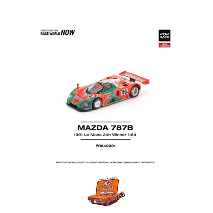 Pop Race Mazda 787B 1991 Le-Mans 24h Winner PR64-301