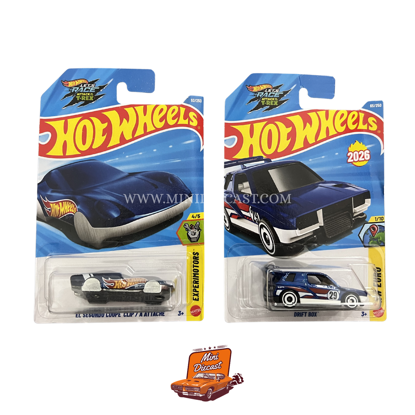 Hot Wheels Mainline (Set of 2) – El Segundo Coupé Clip / Drift Box