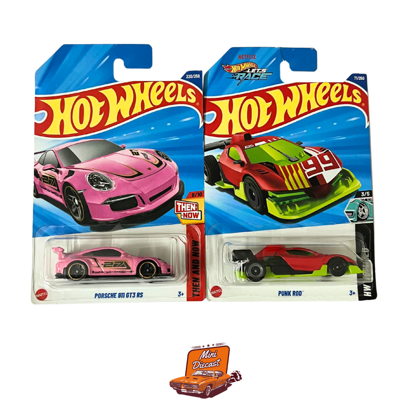 Hot Wheels Mainline (Set of 2) – Porsche 911 GT3 RS / Punk Rod