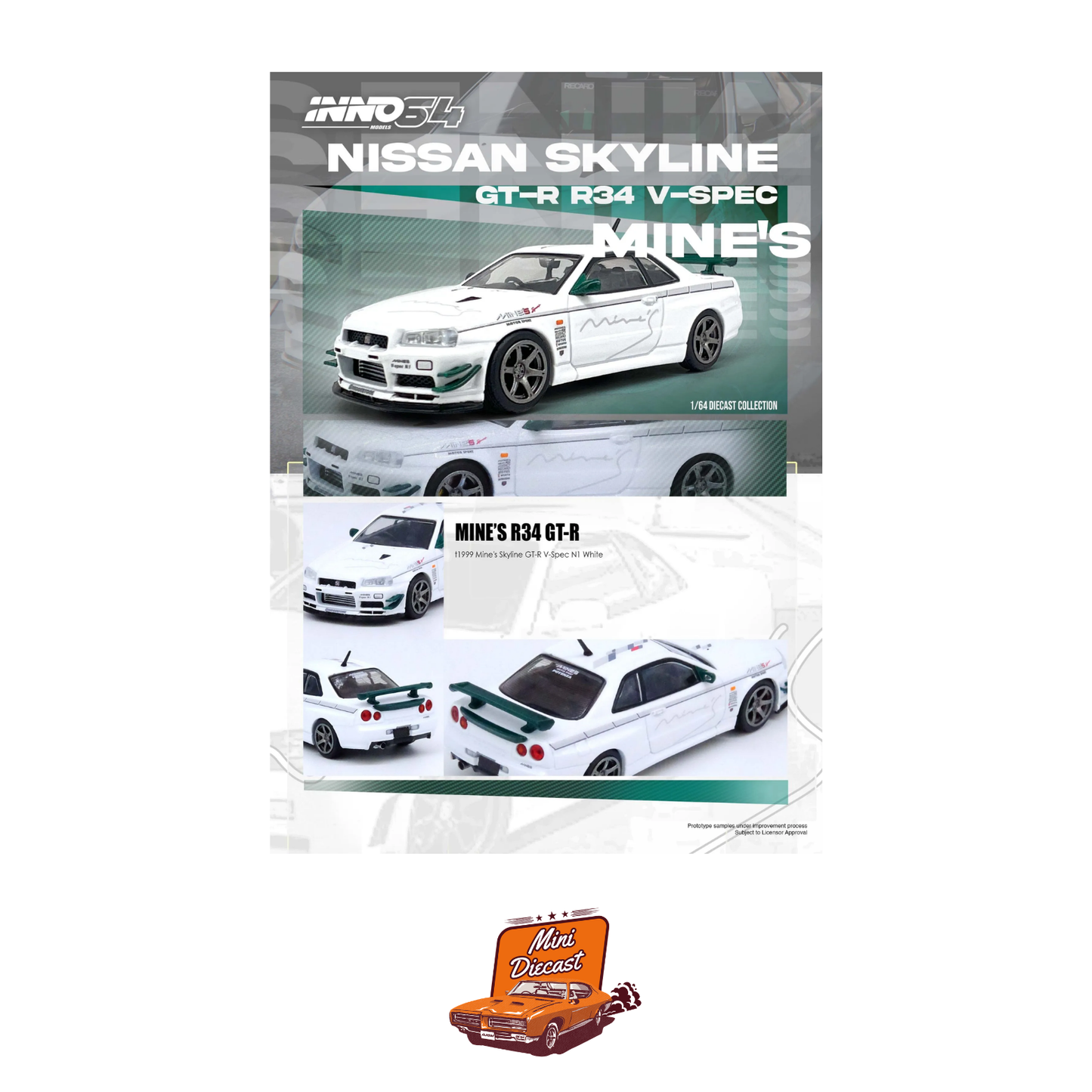 INNO64 Nissan Skyline GT-R (R34) V-Spec N1 Tuned by MINE'S IN64-R34VS-MINES