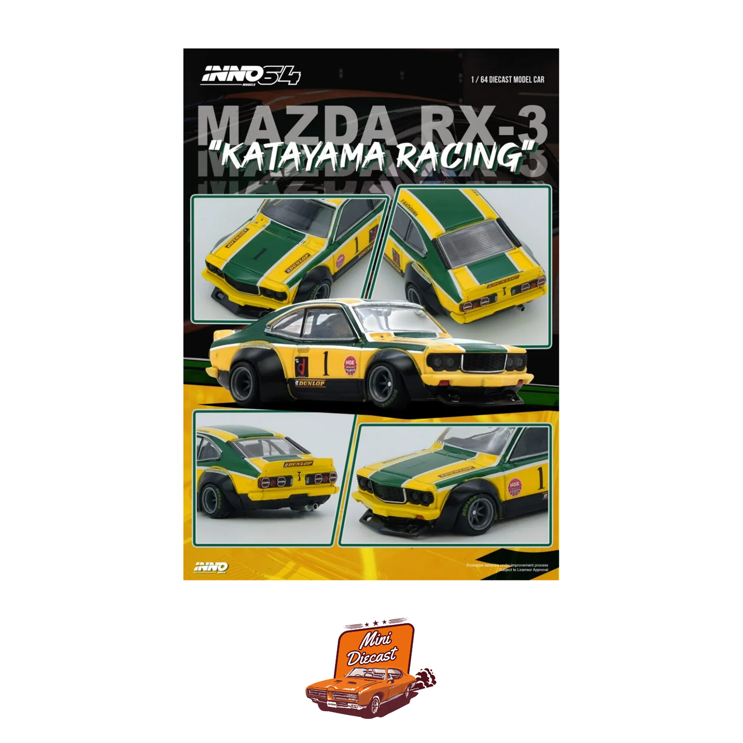 INNO64 Mazda Savanna RX-3 "Katayama Racing" Livery IN64-RX3-KTYM
