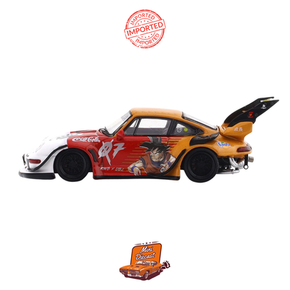 RWB Street Warrior x Ghost Player Porsche 911 (993) “Goku” Dragon Ball Z Livery – Limited Edition Diecast Model