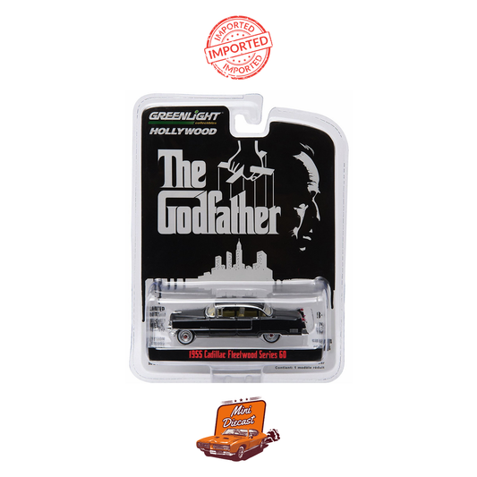 GreenLight The Godfather 1955 Cadillac Fleetwood Series 60 (Imported / Blister Corner Small Bend)