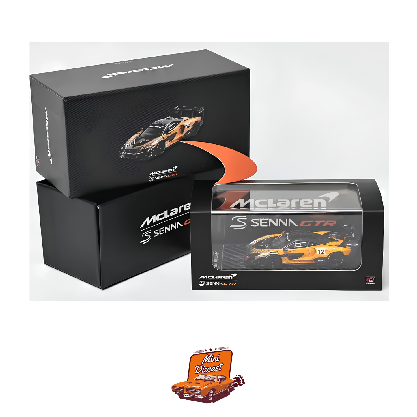 LCD McLaren Senna GTR Electroplating Orange APAxpo 1:64