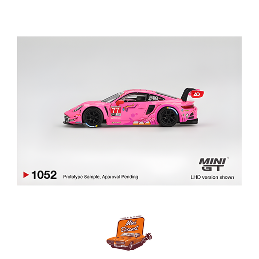 Mini GT #1052 Porsche 911 GT3 R #77 AO Racing (2024 IMSA Road America) – Coming Soon (ETA: Feb End 2026)