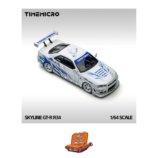 Time Micro Nissan Skyline GT-R R34 "Drifting Flame" (TM800503)