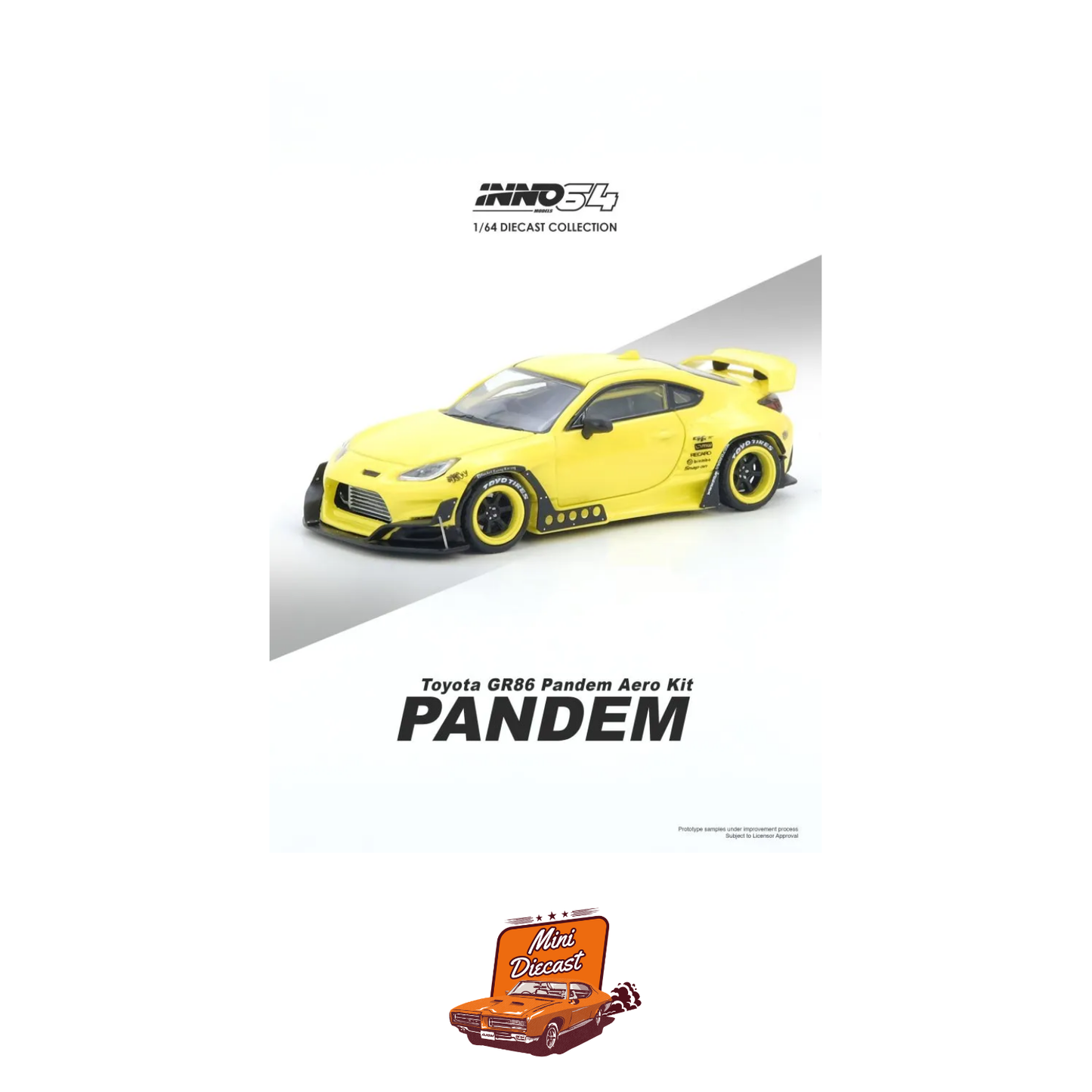INNO64 Toyota GR86 PANDEM Yellow IN64-GR86P-YL