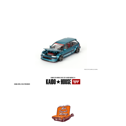 Unsealed - Mini GT Kaido House #126 Honda Civic (EF) Kaido Works V1 (Imported)