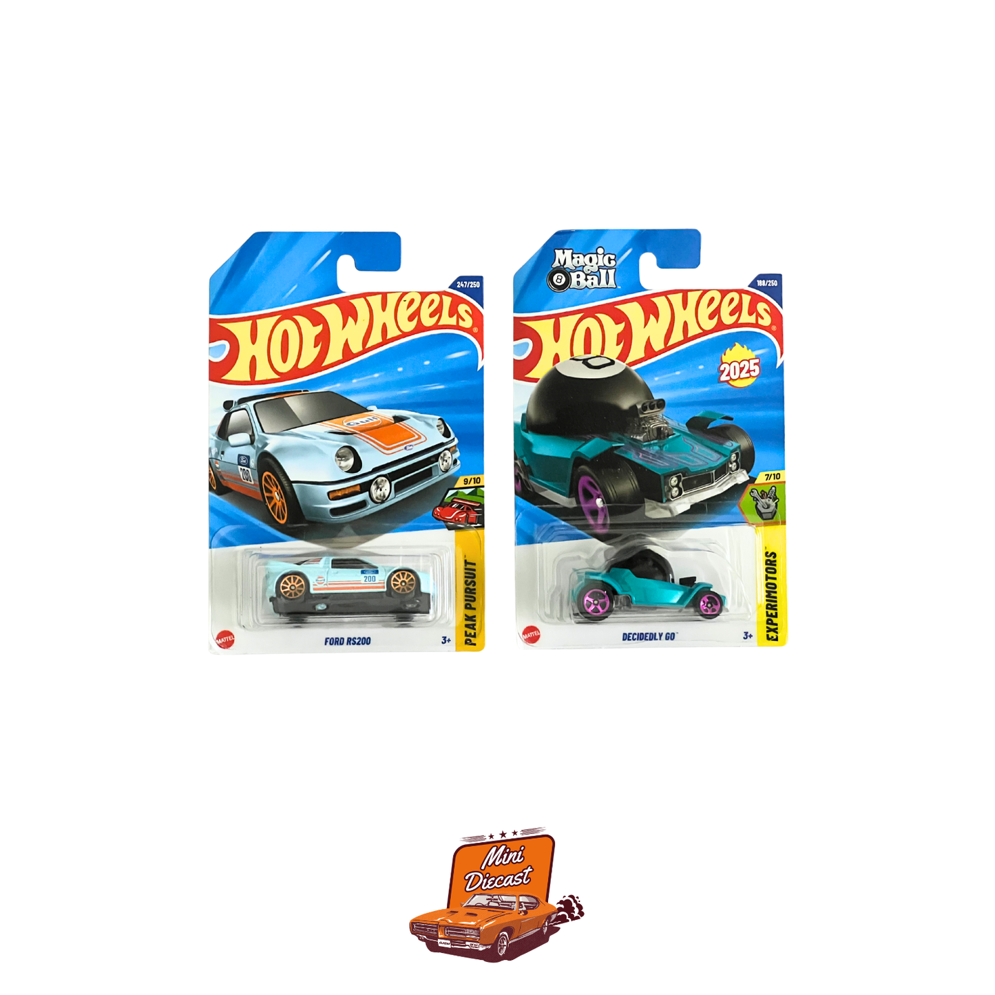 Hot Wheels Mainline (Set of 2) – Ford RS200 / Decidedly Go
