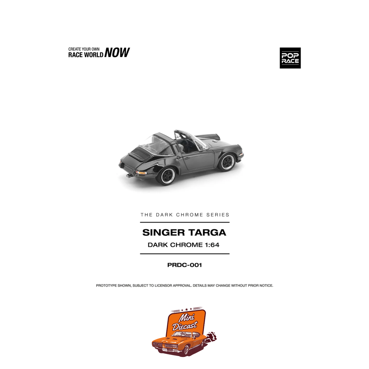 Pop Race Singer Targa Dark Chrome PRDC001