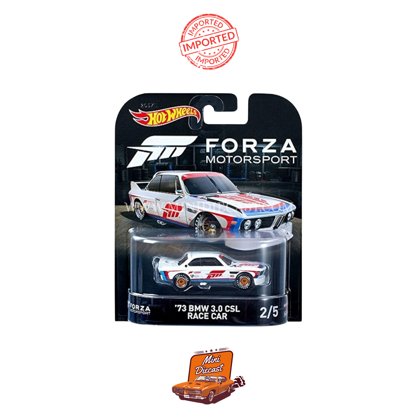 Hot Wheels Premium Pop Culture – Forza Motorsport ’73 BMW 3.0 CSL Race Car (Imported)