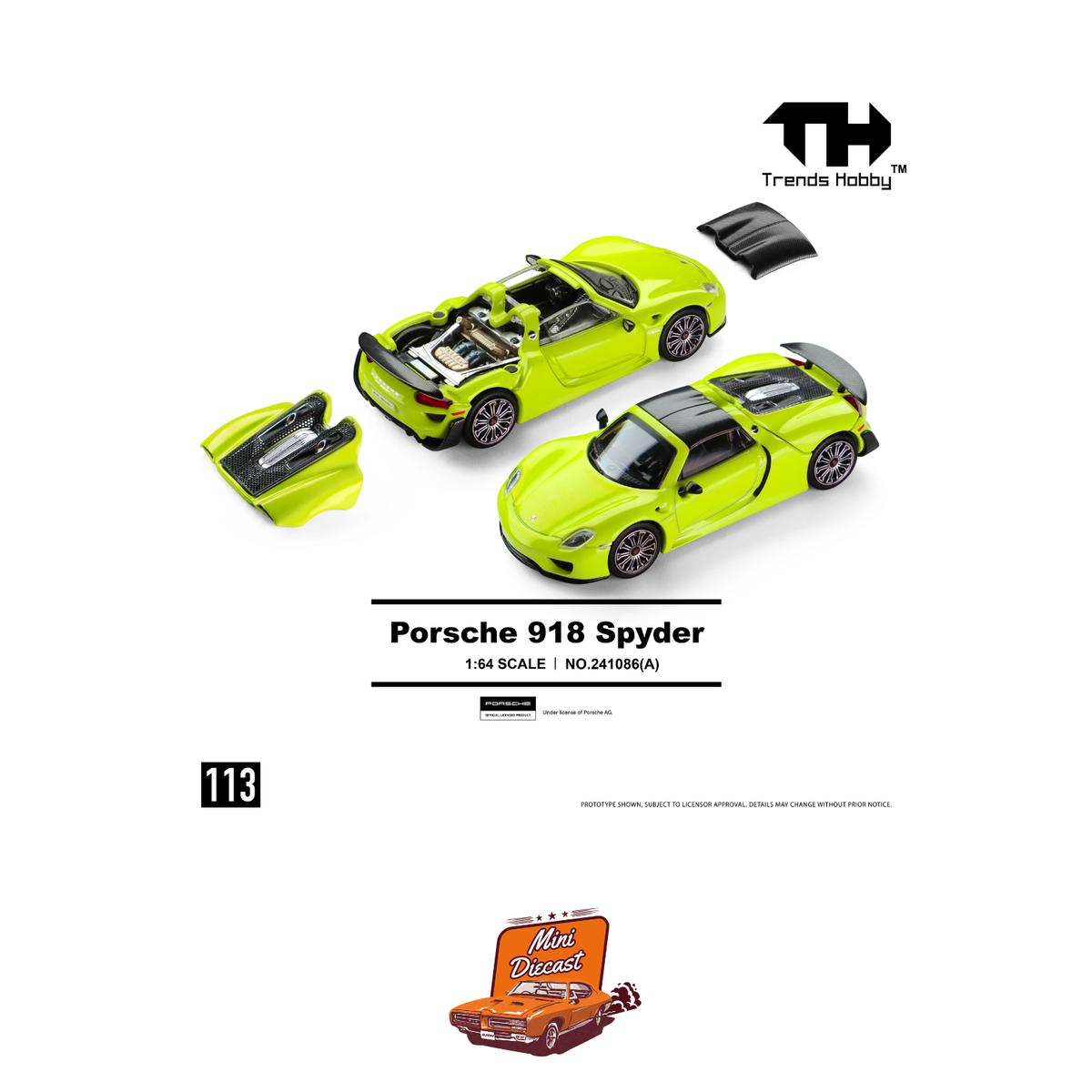 Trends Hobby Porsche 918 Spyder Acid Green 241086(A)