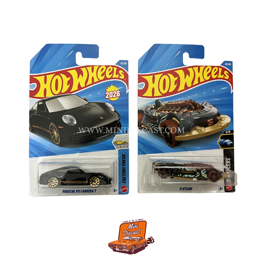 Hot Wheels Mainline (Set of 2) – Porsche 911 Carrera T / X-Steam