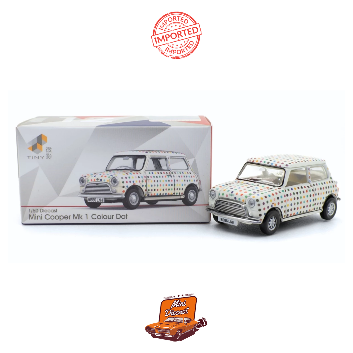 Tiny City Mini Cooper Mk 1 Colour Dot 1:50 Scale