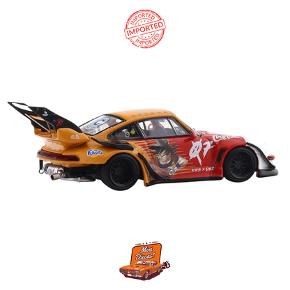 RWB Street Warrior x Ghost Player Porsche 911 (993) “Goku” Dragon Ball Z Livery – Limited Edition Diecast Model