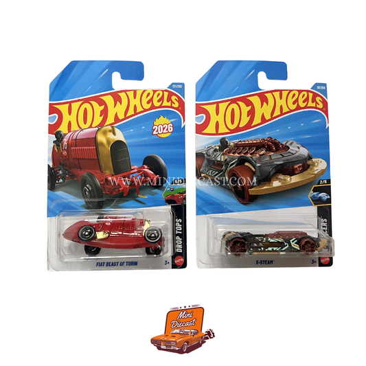 Hot Wheels Mainline (Set of 2) – Fiat Beast Of Turin / X-Steam