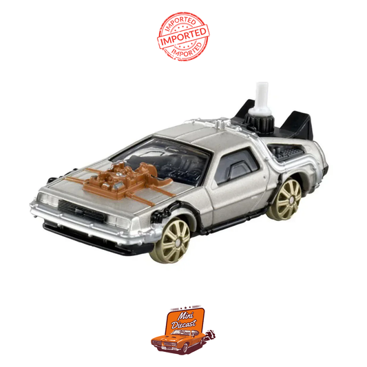 Creased Box - Takara Tomy Tomica Premium Back To The Future Time Machine (Part 3 / Railway Wheel Setting Version