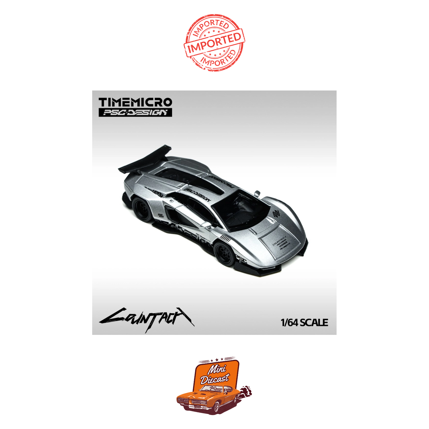 Time Micro × PSC Design Lamborghini Countach “V” Silver Bullet (Imported)
