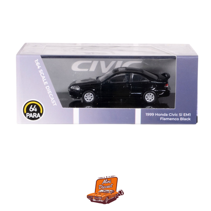 PARA64 1999 Honda Civic Si EM1 Flamenco Black (1:64 Scale)