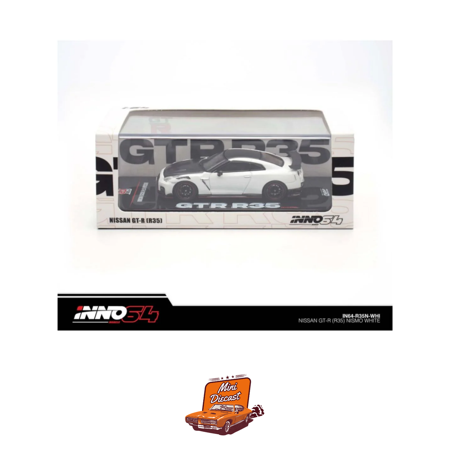 INNO64 Nissan GT-R (R35) NISMO White – IN64-R35N-WHI 1:64