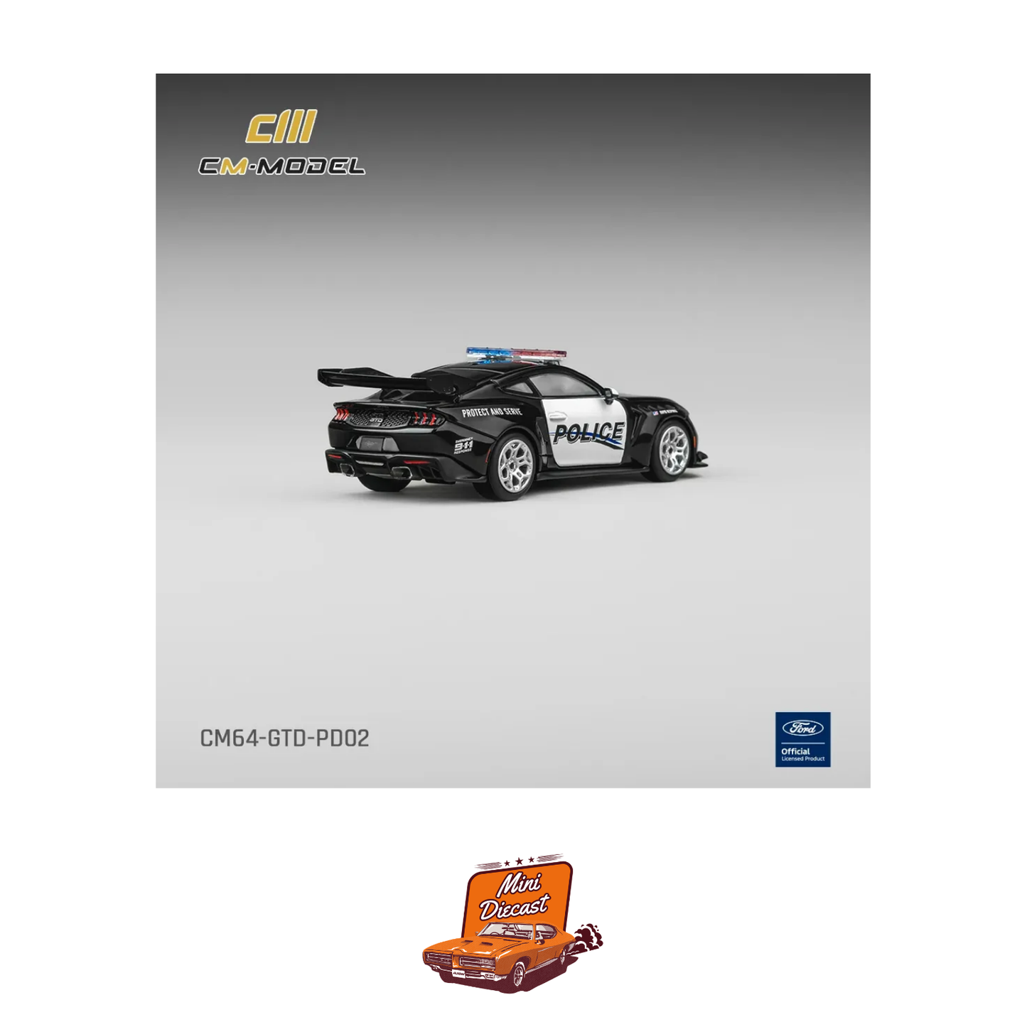 CM Model Ford Mustang GTD Police Car (CM64-GTD-PD02)