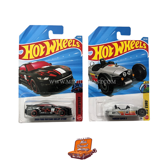 Hot Wheels Mainline (Set of 2) – 2020 Ford Mustang Shelby GT500 / Morgan Super 3