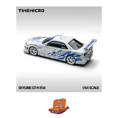 Time Micro Nissan Skyline GT-R R34 "Drifting Flame" (TM800503)