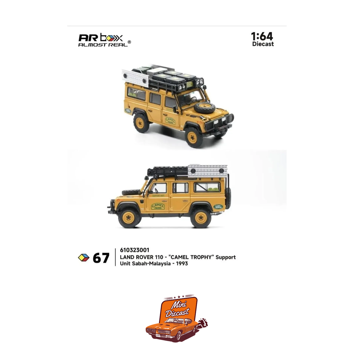 Almost Real AR Box Land Rover Defender 110 "Camel Trophy" Support Unit Sabah-Malaysia 1993 (610323001)