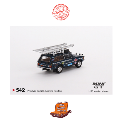 Mini GT #542 Range Rover 1971 British Trans-Americas Expedition