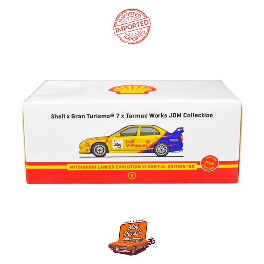 Shell x Gran Turismo 7 PlayStation x Tarmac Works JDM Collection Mitsubishi Lancer Evolution VI GSR T.M. Edition ’99 (Special Edition) (Unsealed)