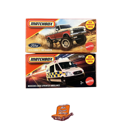 Matchbox (Set of 2) – 1974 Ford F-100 Ranger / Mercedes-Benz Sprinter Ambulance