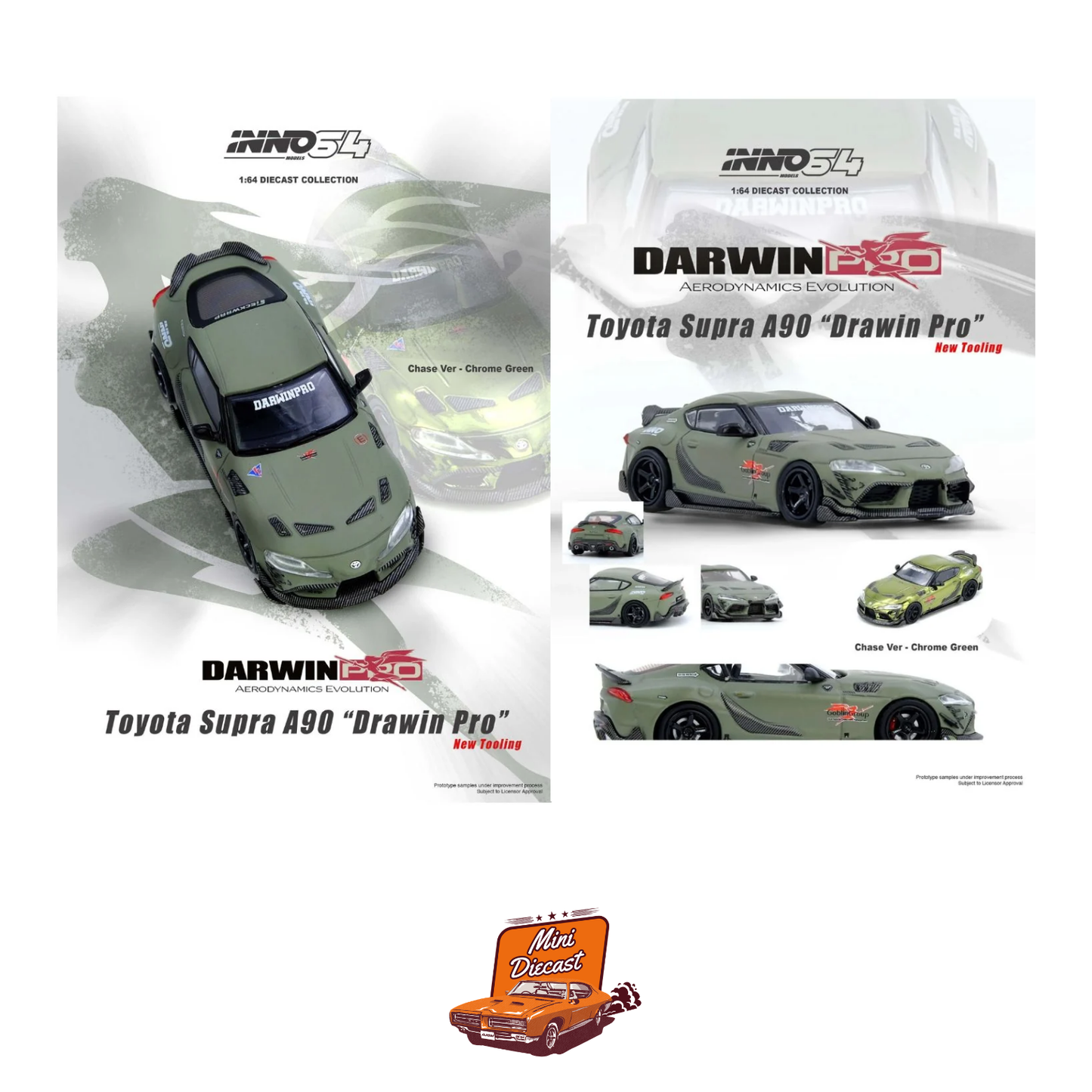 INNO64 Toyota Supra A90 Darwin Pro Matt Green 1:64
