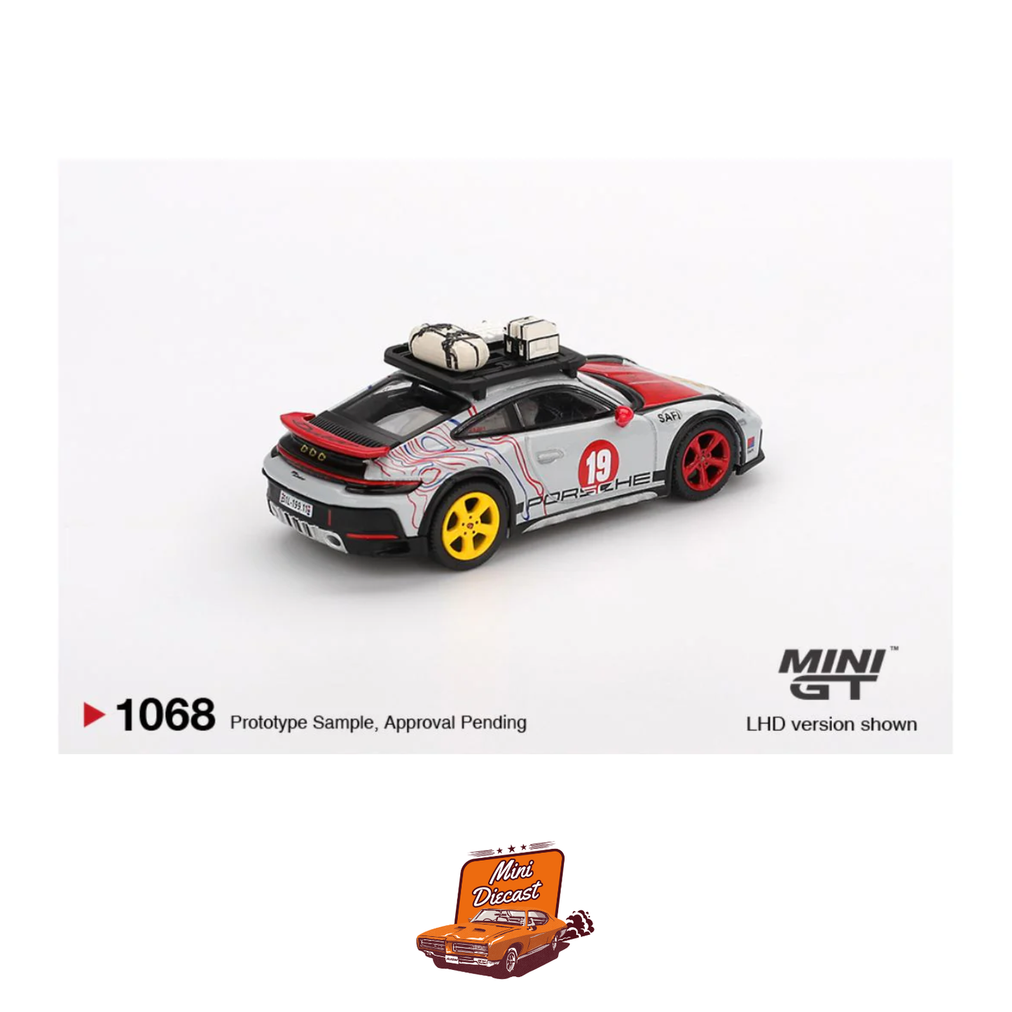 Mini GT #1068 – Porsche 911 Dakar “Uncle Rally” (Sealed)
