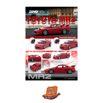 INNO64 Toyota MR2 (SW20) Red IN64-MR2SW20-RED