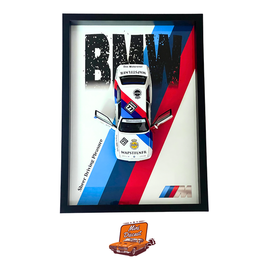 3D Car Frame – BMW M3 1988 E30 DTM Flower Edition (1:24 Scale) – A3 Size