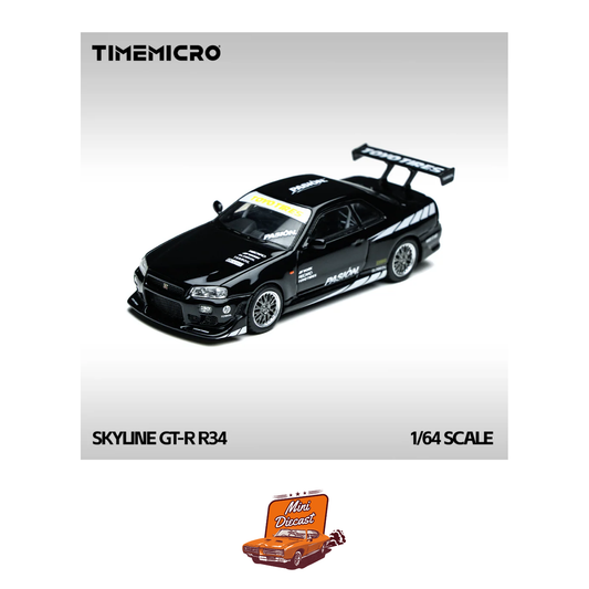 Time Micro Nissan Skyline GT-R R34 – "Black Street" (TM800504)