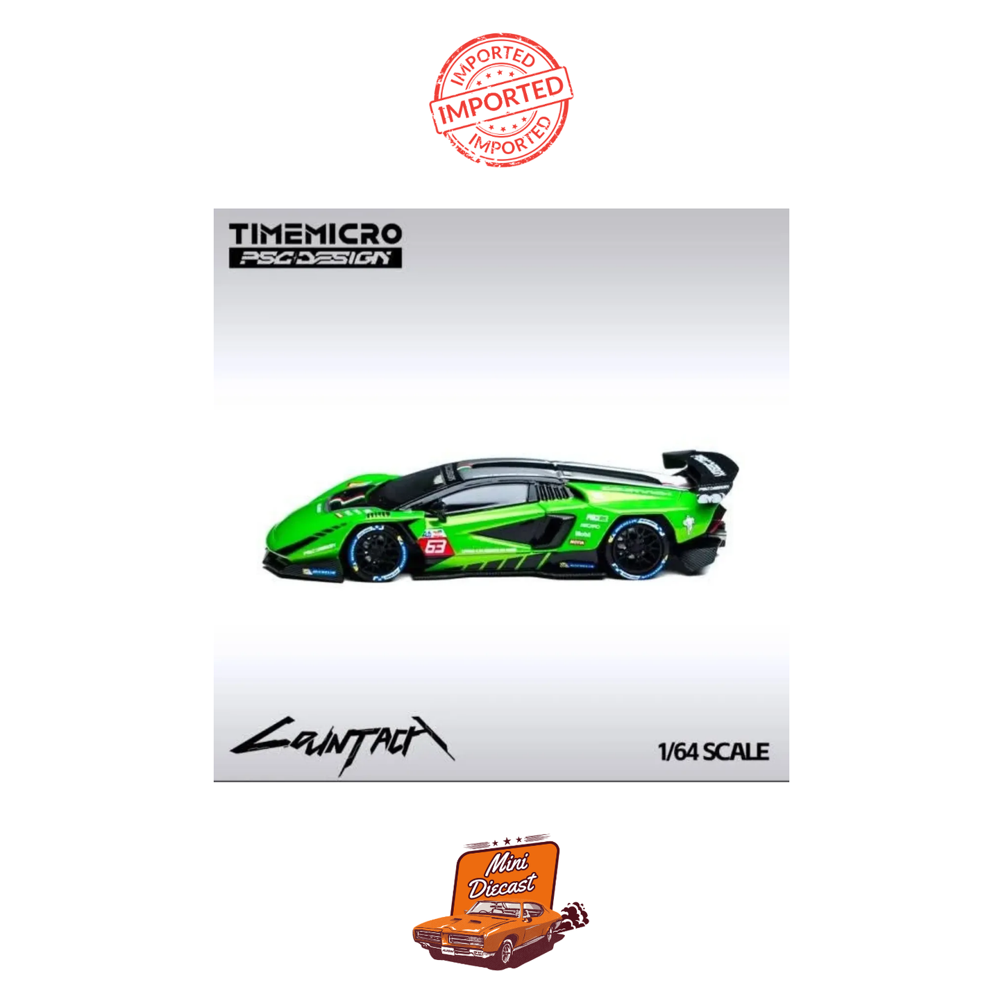 Time Micro × PSC Design Lamborghini Countach “V” Metallic Green (Imported)