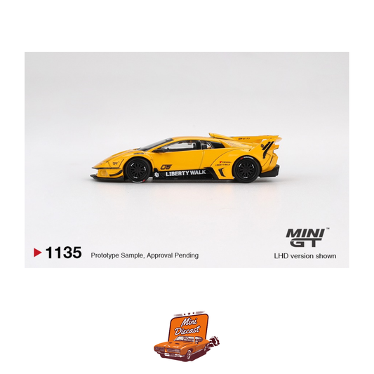 Mini GT #1135 LB-Silhouette Works Murciélago GT EVO Yellow – Coming Soon (ETA: Feb End 2026)