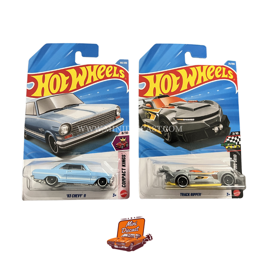 Hot Wheels Mainline (Set of 2) – ’63 Chevy II / Track Ripper