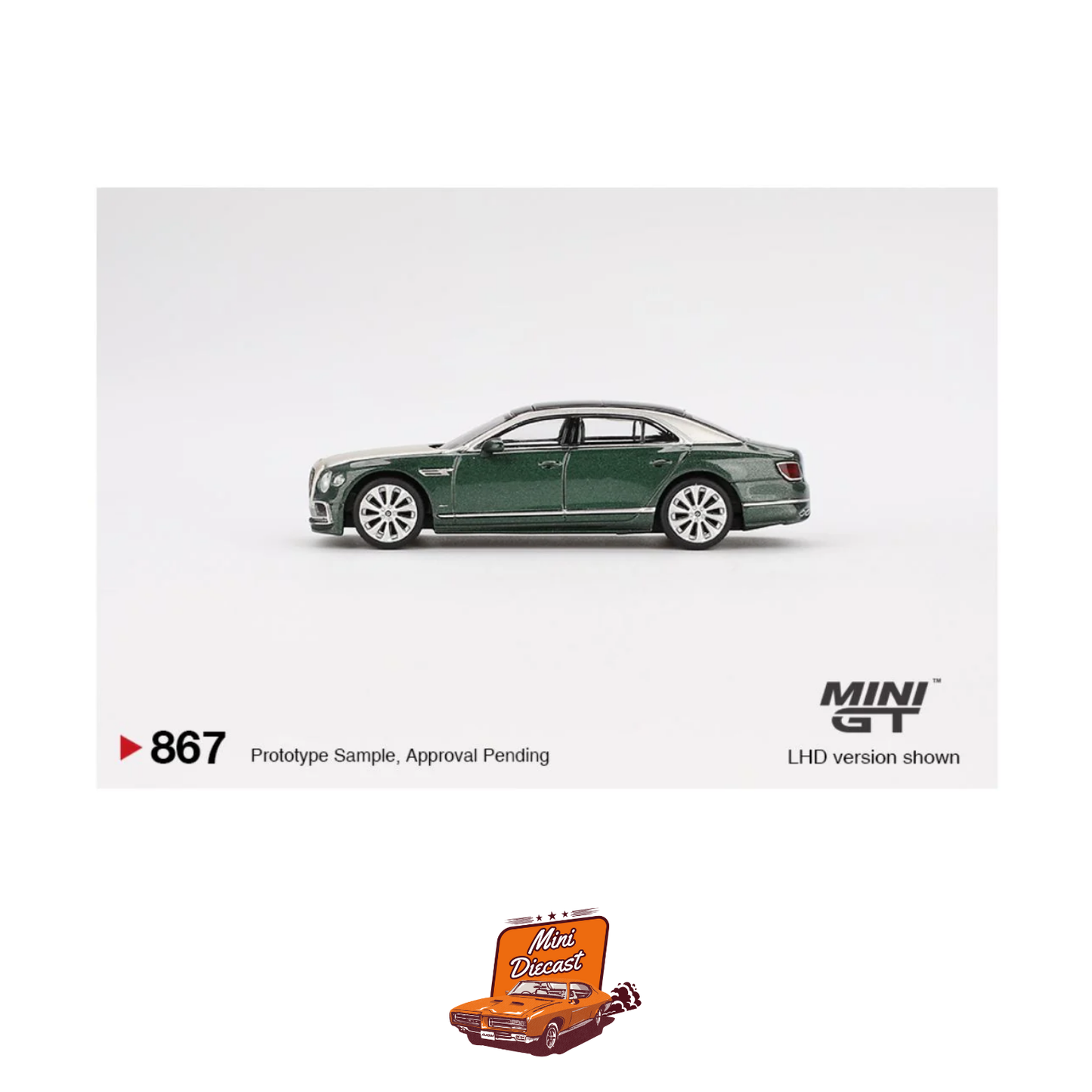 Mini GT #867 Bentley Flying Spur – White Sand / Verdant