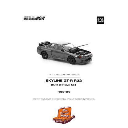 Pop Race Nissan Skyline GT-R R32 Dark Chrome PRDC002