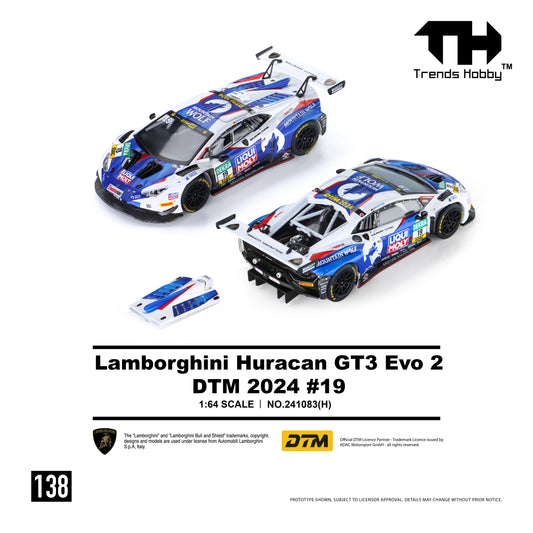 (Pre-Order) Trends Hobby 1:64 Lamborghini Huracan GT3 Evo 2 - DTM 2024 #19