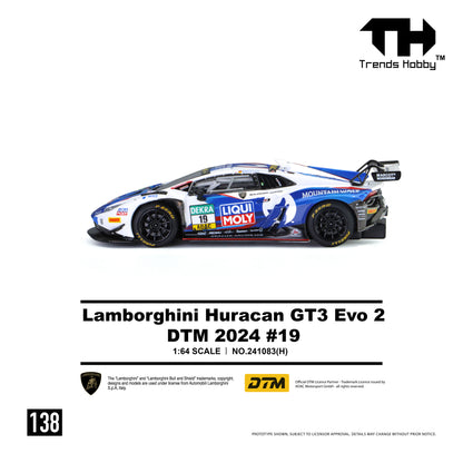 (Pre-Order) Trends Hobby 1:64 Lamborghini Huracan GT3 Evo 2 - DTM 2024 #19