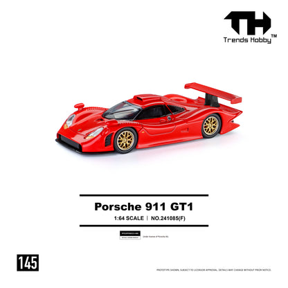 (Pre-Order) Trends Hobby 1:64 Porsche 911 GT1 (Red)