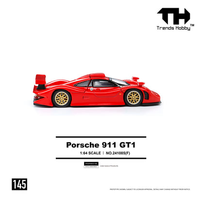 (Pre-Order) Trends Hobby 1:64 Porsche 911 GT1 (Red)