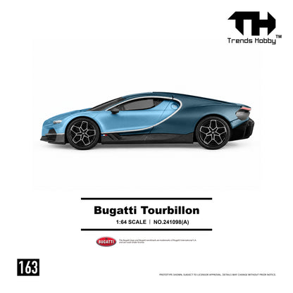 (Pre-Order) Trends Hobby 1:64 Bugatti Tourbillon (Blue Atlantic)