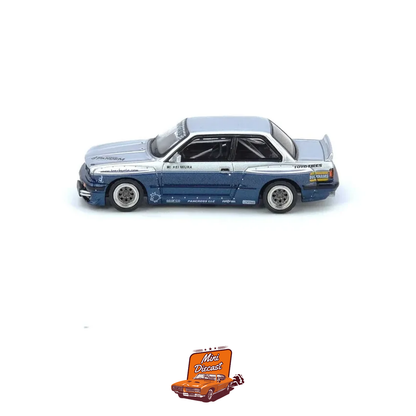 INNO64 BMW PANDEM E30 M3 Silver / Blue 1:64