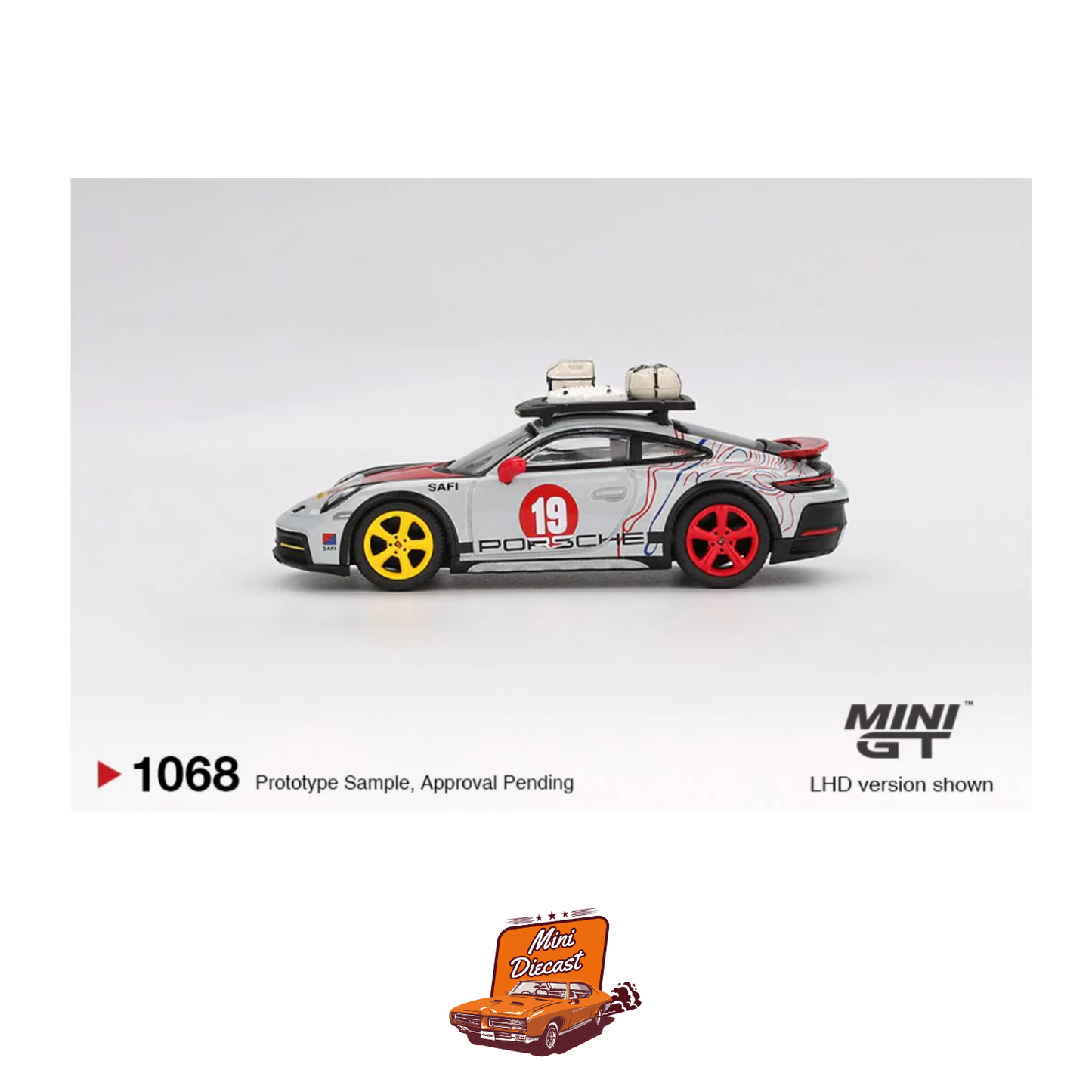 Mini GT #1068 – Porsche 911 Dakar “Uncle Rally” (Sealed)
