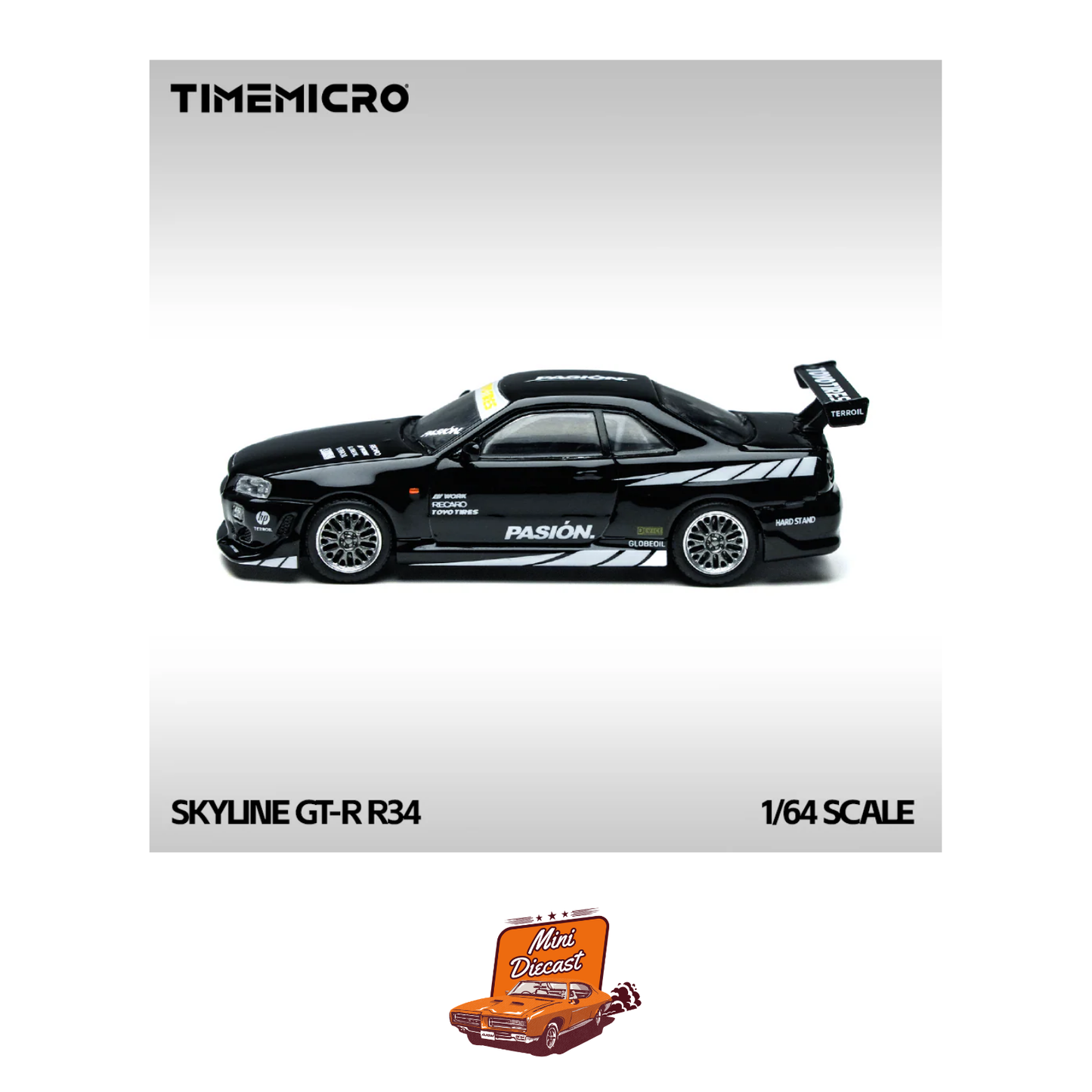 Time Micro Nissan Skyline GT-R R34 – "Black Street" (TM800504)
