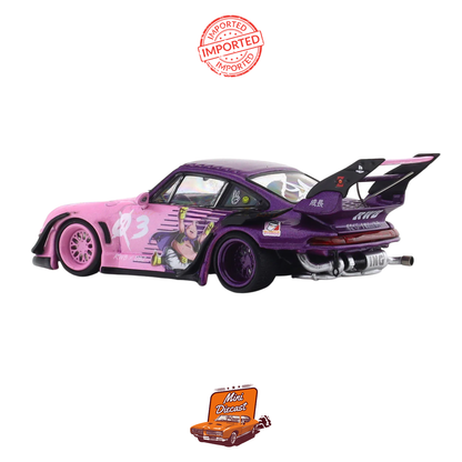RWB Street Warrior x Ghost Player Porsche 911 (993) “Majin Buu” Dragon Ball Z Livery – 1:64 Scale Diecast Model
